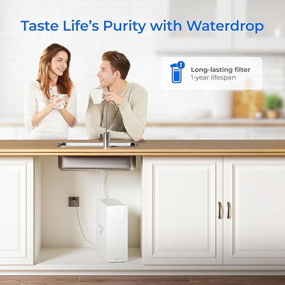 Waterdrop F1G Filter, Replacement for X8 & X8-PRO & X12-WCS & X12-Plus Reverse Osmosis System, [ NO Minerals Added ], 12-month Lifetime