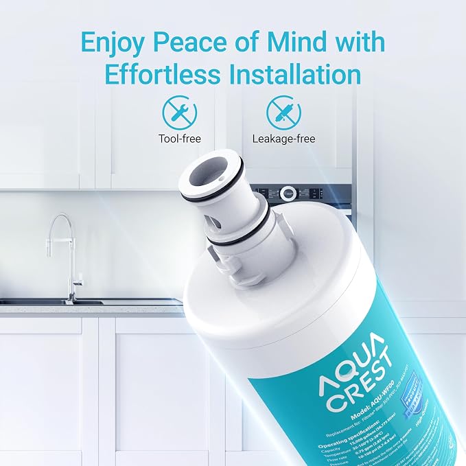 AQUA CREST 3US-PF01 Water Filter Replacement for Filtrete® 3US-PS01, 3 Pack | Compatible with Filtrete® 3US-MAX-F01H, 3US-PF01H, HF20 HF25 HF27, Manitowoc K-00337, K-00338, Delta RP78702, NSF/ANSI 42