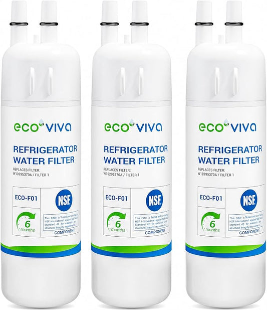 Ecoviva W10295370A Water Filter Replacement, Pack of 3