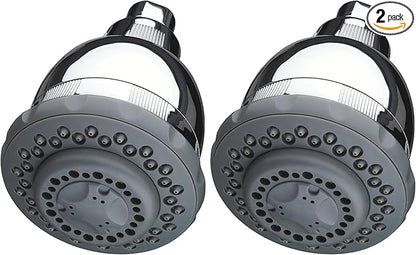 Culligan WSH-C125 Wall-Mounted Filtered Showerhead with Massage, 10,000 Gallon, Chrome, 8.5"L x 4.75"W (Pack of 2)