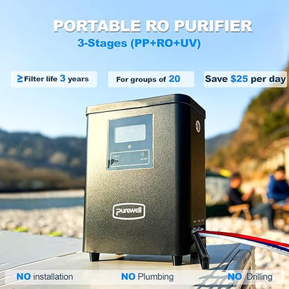 Purewell® K8680 Replacement Component PP Cotton Pre-Filter，3-Stage Portable Water Filtration,Survival Gear Purification for Drinking，Team Camping，Travel