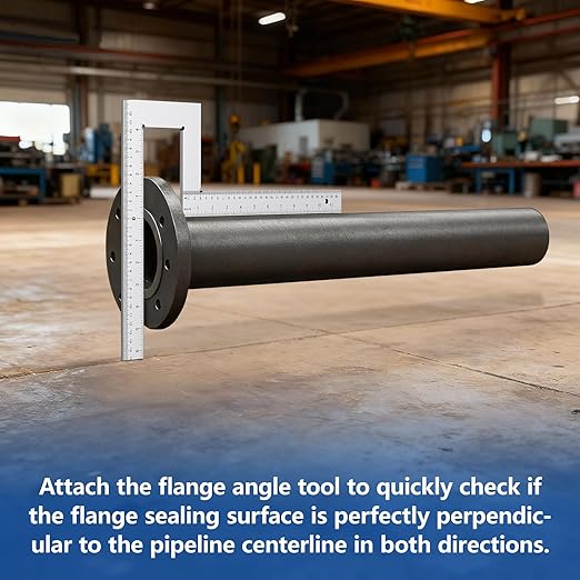 MorningRo 1 Pack Flange Angle Square Pipefitter Tools Stainless Steel Angle Flange of Squareness Water Pipelines System Heavy Duty Measuring Tool (11.8 x 11.8 Inches/ 300 x 300 mm)