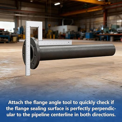 MorningRo 1 Pack Flange Angle Square Pipefitter Tools Stainless Steel Angle Flange of Squareness Water Pipelines System Heavy Duty Measuring Tool (11.8 x 11.8 Inches/ 300 x 300 mm)