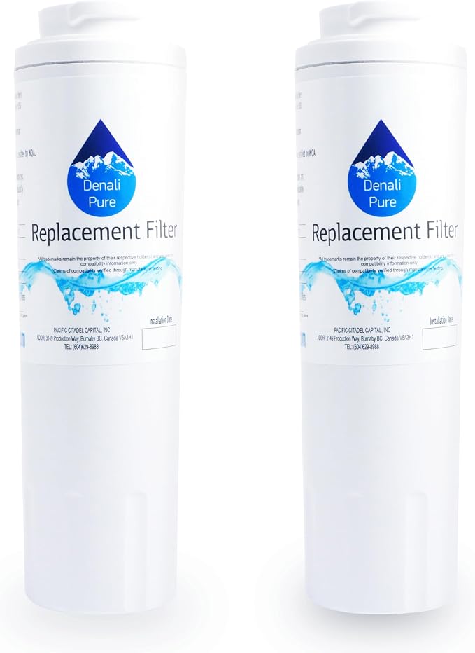 2-Pack Denali Pure Replacement for Viking RWFFR Refrigerator Water Filter - Compatible with Viking UKF8001 Fridge Water Filter Cartridge
