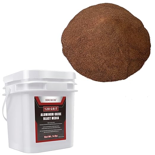 Aluminum Oxide 14 LBS 120 GRIT Medium to Fine Sand Blasting Abrasive Media for Blasting Cabinet or Blasting Guns