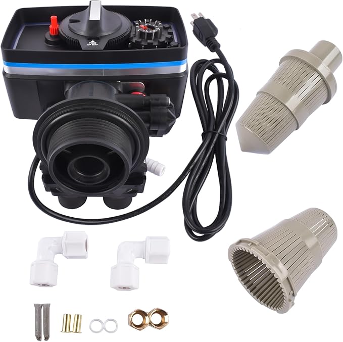 110V 5600 Water Softener 12 Day Control Timer Valve for Water Filter Softener Resin Tanks 9''-11' Diameter Timed Water Softener Control Valve