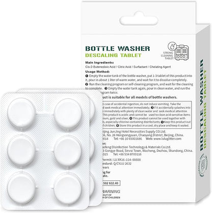 Baby Bottle Washer Descaling Tablet, Descaler Tablet to Remove Limescale & Mineral Buildup, Compatible with most baby bottle washers, 12 Count