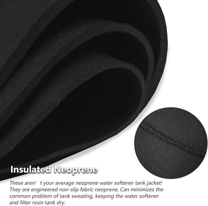 Okcool Water Softener Tank Jacket,Water Softener Neoprene Sweat Jacket,3.5mm Thick Neoprene Absorbable Condensate Water to Prevent Sweating(12x52,Black)
