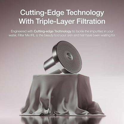 Filter Me IRL Filtered Shower Head - Removes Chlorine, Hard Minerals & Harmful Substances - Reduces Hair Fall, Acne & Breakouts - Improve Skin & Hair Health, Premium Water Pressure Showerhead | Chrome