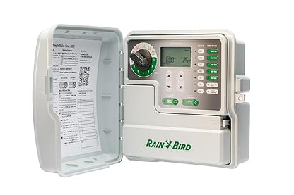 Rain Bird SST600OUT Simple-to-Set Indoor/Outdoor Sprinkler/Irrigation Timer/Controller, 6-Zone/Station (This New/Improved Model Replaces SST600O),Gray/Green