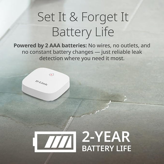 D-Link Add-on Remote Battery-Powered Water Leak Sensing Pod, Long-Range, Compatible Only with SW-A11KT, Single and Multi-Pack (SW-A2)