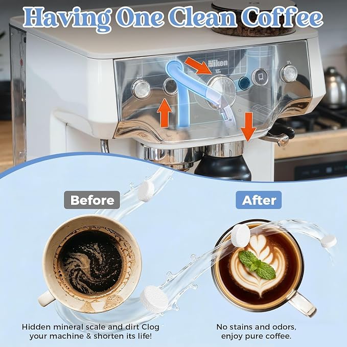 24 Coffee Maker Cleaner Descaler Tablets for Coffee Pot & Coffe Machine | Compatible With Keurig, Nespresso, Ninja, Philips, Miele, Breville, DeLonghi, Espresso & Drip Machines
