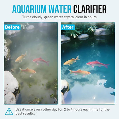 20W UV Water Clarifier with 17ft Cable for 100-1000 Gallon Aquariums, Ponds & Pools - Professional UV Light for Green Water Control in Koi Ponds, Fish Tanks, Spas & Cold Plunge