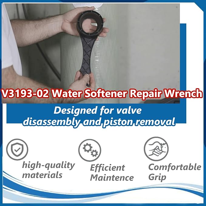 1 PC V3193-02 Water Softener Repair Wrench Fits WS1 and WS1.25 valves,Black