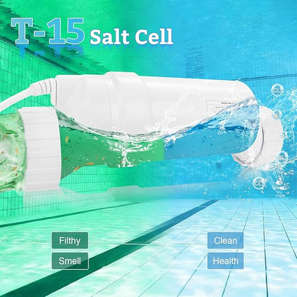 T-15 Salt Cell Replacement Compatible with Hayward AquaRite, AquaTrol, Pro Logic, Fit for W3T-CELL-15 BLT15H, Up to 40K Gallon Turbo Chlorine Generator