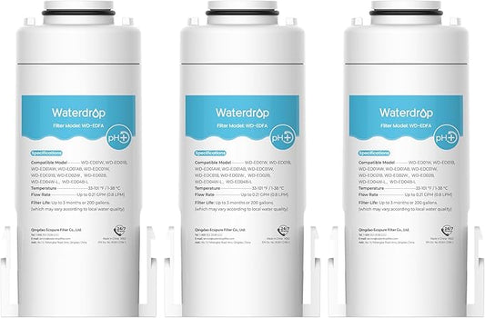 Waterdrop WD-EDFA Alkaline Filters Replacement for Waterdrop Electric Pitcher 𝐖𝐃-𝐄𝐃𝟎𝟏/𝐄𝐃𝟎𝟐/𝐄𝐃𝟎𝟒/𝐄𝐃𝟎𝟏𝐀/𝐄𝐃𝐂𝟎𝟏, Improve PH, 3 Months or 200 Gallons, 3 Filters