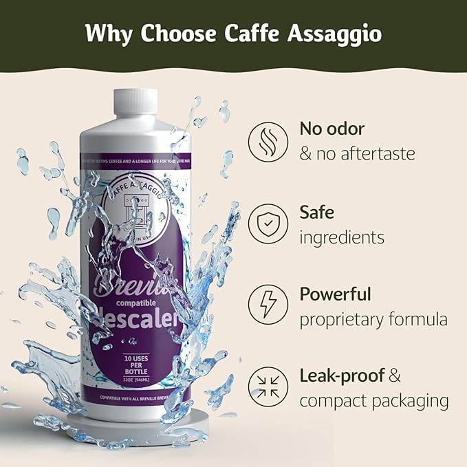 Breville Descaler (10 Uses) Specially Formulated to Descale and Clean Your Breville Espresso Machine Carbon Friendly Descaling Kit 2.5 Year Supply