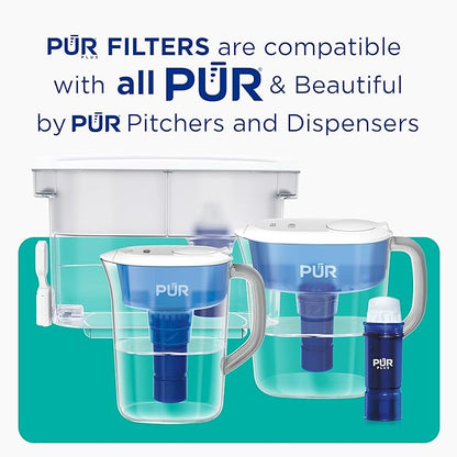 PUR Plus Water Filter Replacement for Pitchers & Dispensers, 6-Month Supply, 3 Count, Blue (PPF951K3)