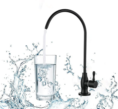 Commercial Water Filtration Faucet, Drinking Water Dispenser, Matte Black, Lead-Free Solid Brass and Ceramic Cartridge