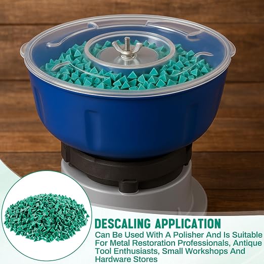 Novabright 1 Pack 6.6 lb Rust-Cutting Resin Abrasive Tumbler Media for Nut, Bolts and Glass (0.39 x 0.39 x 0.39 Inch,Triangle)
