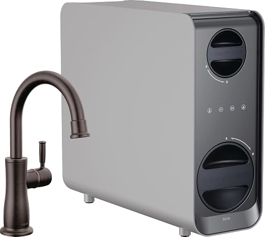 Delta Faucet Clarifi Under Sink Reverse Osmosis Water Filter System with Oil Rubbed Bronze Traditional Beverage Dispenser Faucet