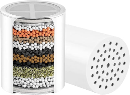 Replacement Shower Head Filter Cartridge Compatible with ‎Organic Jaguar Showerhead,Multi Stage Shower Filtration Systems for Hard Water Reduces Chlorine,Fluoride and Harmful Substance 2 Pcs