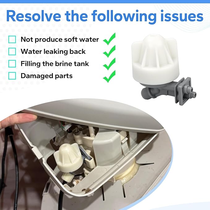 7187065 Water Softener Nozzle and Venturi Assembly Compatible with Whirlpool, Northstar, Rheem, Morton, GE, Kenmore Water Softener Replacement Parts