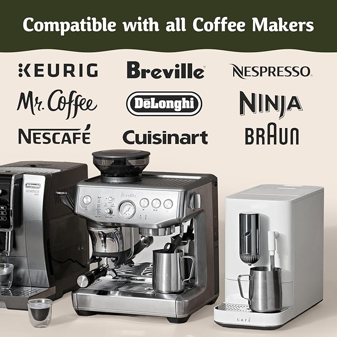 Descaling Solution (10 Uses) Delonghi Keurig Nespresso Coffee Machine Cleaner Descaler Kit Coffee Machine Descaler Compatible with All Brands Breville Ninja