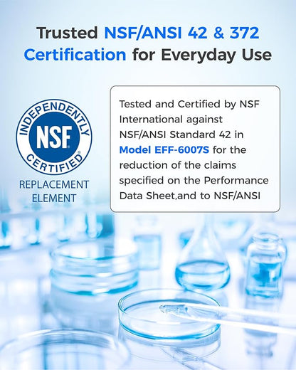 Waterdrop Alkaline UKF8001 Refrigerator Water Filter 4, Enhances pH, Replacement for Whirlpool® EDR4RXD1, EveryDrop® Filter 4, Maytag® UKF8001AXX-750, UKF8001AXX-200,WD-F07,2 Filters
