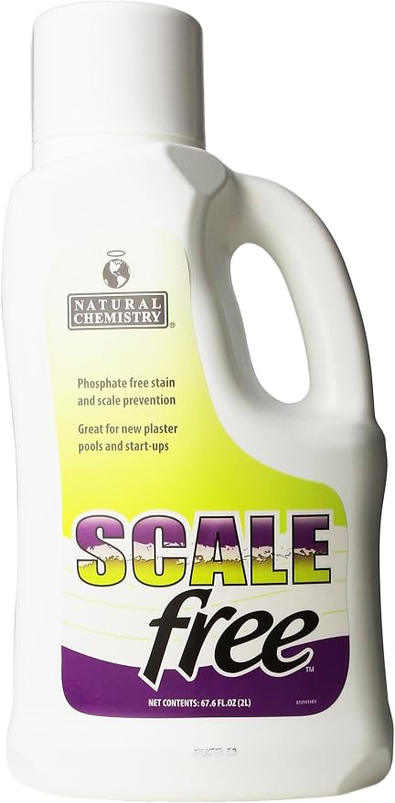 Natural Chemistry Scale Free, 2 Liter, Single Pack | Phosphate Free Stain and Scale Prevention, Ideal for New Plaster Pools and Start-Ups