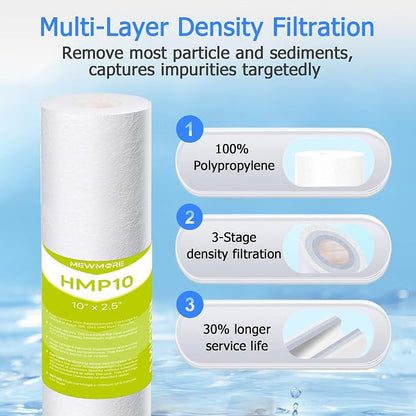 1-3 Stage Pre-Filter, Fit for APEC Essence, Ultimate RO(45, 90, PH90, Hi, PERM, Pump), ROES-50, ROES-75, ROES-PH75, WFS-1000 Water Filter System