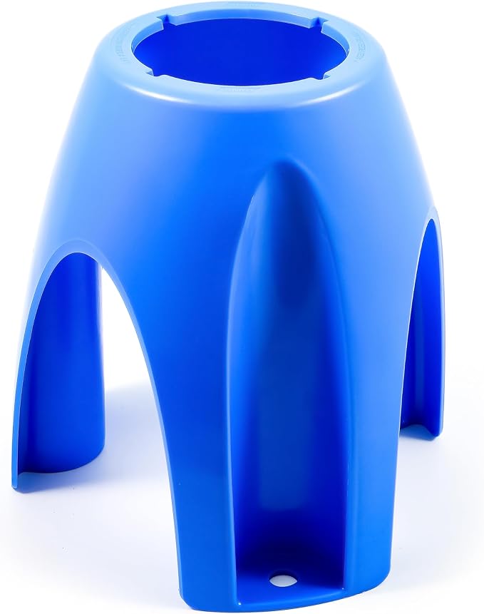 Camco Universal Plastic Stand-Supports Upright Position to Reduce Hose Kinking and Maximize Water Flow Rate-Fits 4-Inch Filters (21018).