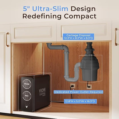 VIOMI V6 Pro Reverse Osmosis System, 600 GPD Tankless RO Water Filter System, Under Sink RO System, 9 Stage Filtration, 3:1 Pure to Drain, Reduce TDS, NSF/ANSI 372 & 58 Certified, Smart LCD Faucet