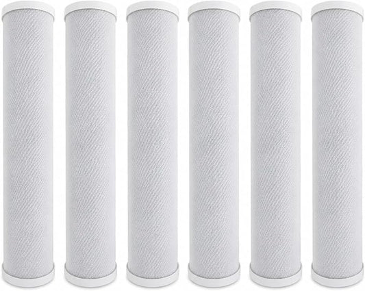 CFS - 5 Micron 10" x 2.5" Carbon Block Water Filter Cartridge – Compatible with WCBCS975-RV Model – Whole House Replacement Filter Removes Chlorine Taste & Odor – 6 Pack
