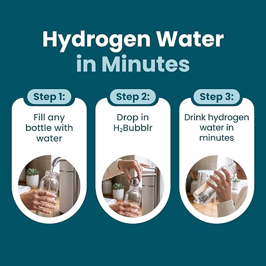 DYLN H2Bubblr Reusable Molecular Hydrogen Water Enhancer | Magnesium-Based Hydrogen Generator | Tablet Alternative | Works with Any Bottle, Cup, Pitcher or Container | Lasts Up to 2 Months (6 Pack)
