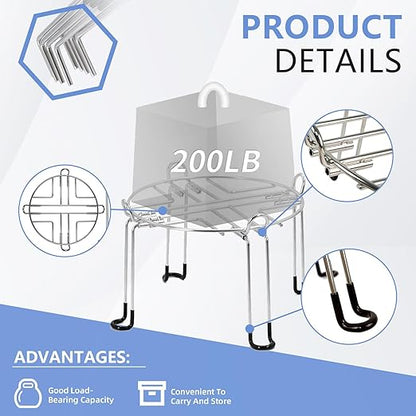 Water Filter Stand 6" Tall by 9" Wide Compatible with Berkey Big, Royal and Travel System, Countertop Stainless Steel Stand for Most Medium Gravity Fed Water Coolers