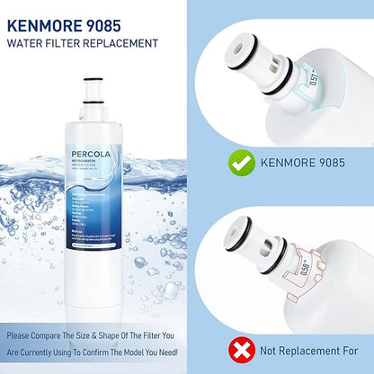 9085 Water Filter Replacement for Kenmore 46-9085, 9085, 4609085, 46-90102, 90102, 4690102, 46-9902, 46-9908, 9908 (2 Pack)