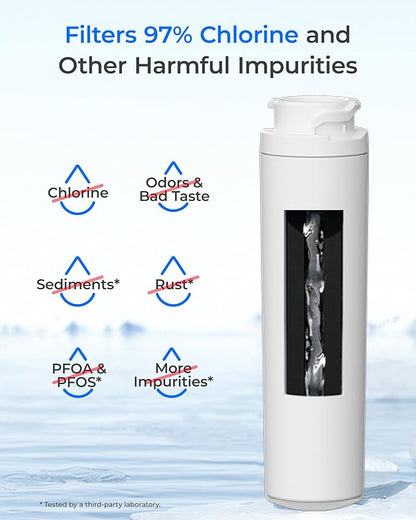 Waterdrop MSWF Refrigerator Water Filter, Replacement for GE® MSWF, 101820A, 101821B, RWF1500A, NSF 42&372 Certified, Pack of 3