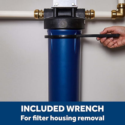 Bundle of GE Appliances Reverse Osmosis Under Sink Drinking Water System and GE Appliances Heavy Duty Whole House Water Filtration System with Advanced Filter