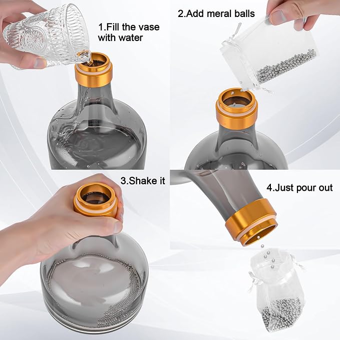 Premium Hookah Cleaning Kit - 5 Brushes, 500 Stainless Steel Beads - Hookah Bowl & Vase Cleaning Set