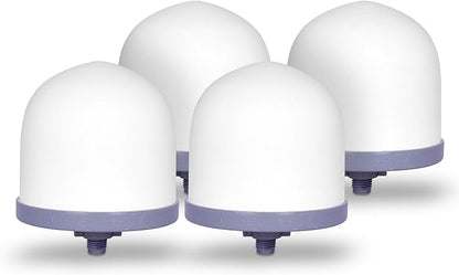 Replacement Ceramic Dome Water Filter 0.2 to 0.5 micron for Countertop & Water Coolers. First Stage of Filtration, Traps all Impurities (Set of 4)
