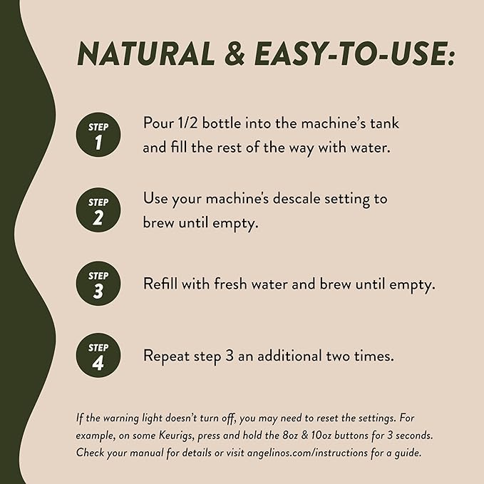 Universal Descaling Solution for Keurig, Nespresso, Breville, DeLonghi & Ninja (4 Uses) – Professional Coffee Descaler & Cleaner – Removes Limescale to Restore Flow & Temp – Odorless & Residue-Free