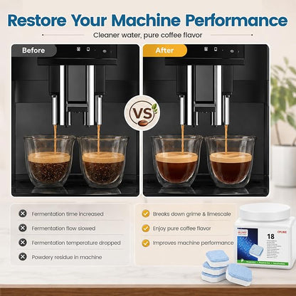 CPLIKE Descaling Tablets for Jura Automatic Coffee Machines | 2-Phase Coffee Machine Cleaner & Decalcifying Tablets for Jura, Extends Machine Life, Preserves Coffee Flavor, 36 Tablets