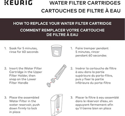 Keurig Water Filter Refill Cartridges,Replacement Water Filter Cartridges,Compatible with 2.0 K-Cup Pod Coffee Makers,2 Count (Pack of 12)