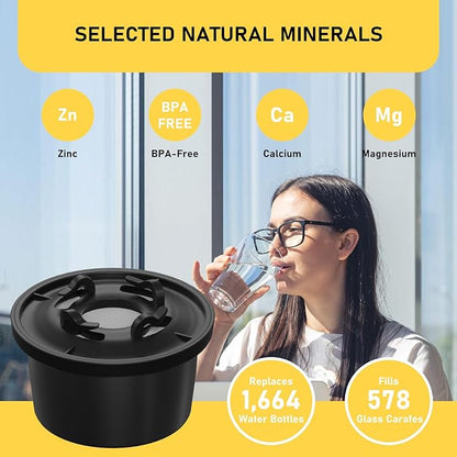 RO100ROPOT Remineralization Water Filters Replacement, Compatible with Bluevua RO100ROPOT and RO100ROPOT(UV) Systems, Alkaline for Reverse Osmosis Filter, Remineralize and Increase pH, 1 Pack