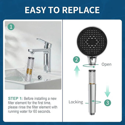 Shower Filter Only for SR SUN RISE Handheld Shower Head, 2-Pack Replacement Filters for Hard Water, NSF Certified 99% Chlorine Removal - Reduces Dry Itchy Skin