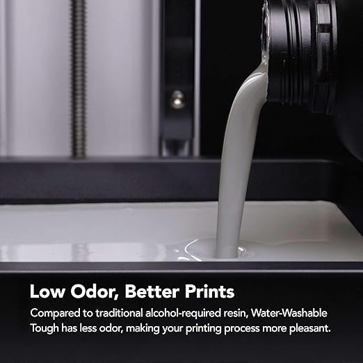 phrozen 3D Printer Water-Washable Rapid Resin [Tough Gray], 405nm LCD UV-Curing Photopolymer Resin, Strong Impact Resistance, High Flexibility, Low Odor, Non-Brittle, Easy to Clean and Cure (1KG)