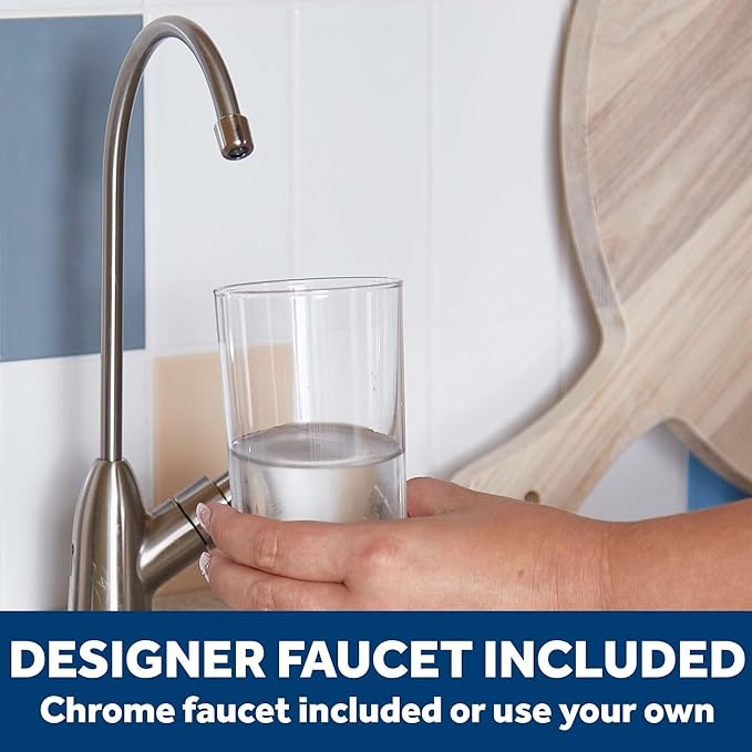 Bundle of GE Appliances Reverse Osmosis Under Sink Drinking Water System and GE Appliances Heavy Duty Whole House Water Filtration System with Advanced Filter