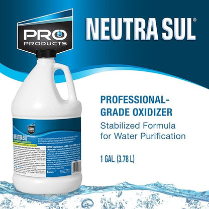 Pro Products Neutra Sul Professional Grade Oxidizer, Helps Eliminate Odor and Impurities for Water Purification, 1 Gallon Bottle, 4 Pack