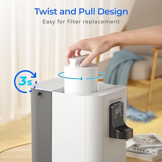 Waterdrop K19RF Filter, Replacement for K19-S and K19-H Countertop Reverse Osmosis System, 12-Month Lifetime